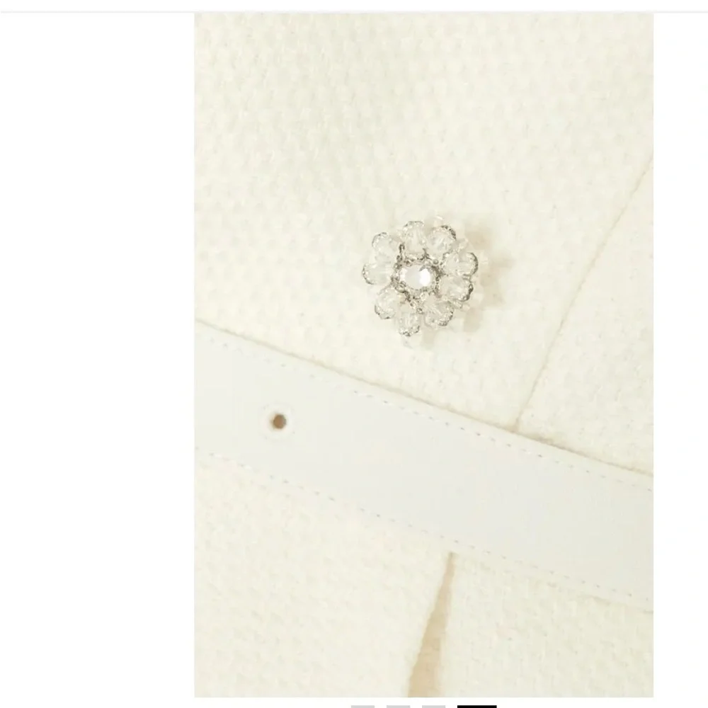 Self-Portrait Cream A-Line Midi Dress - Picture 5 of 10